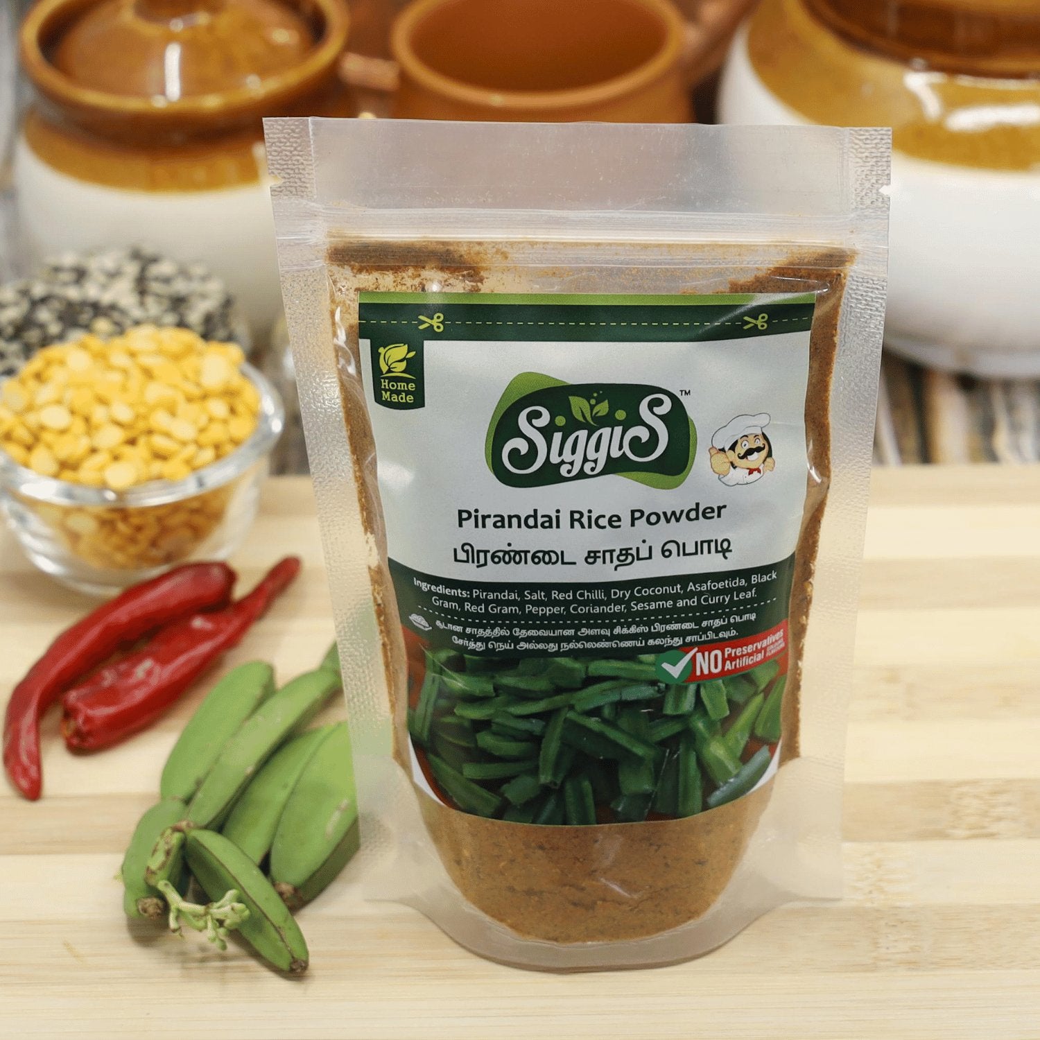 Homemade Pirandai Rice Mix Powder | Pirandai Sadha Podi | Adament Creeper Rice Mix Powder main image 1