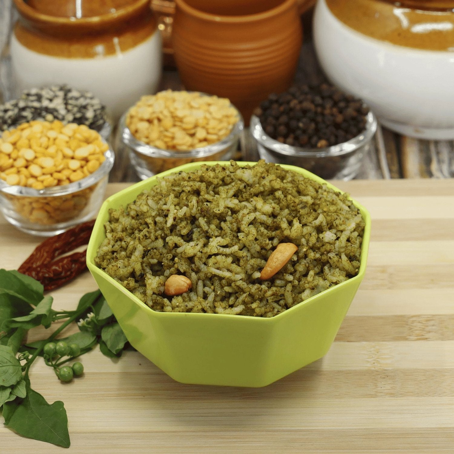 Keerai Rice SiggiS - Manathakali Keerai Rice Powder | மணத்தக்காளி கீரை சாதப் பொடி ...