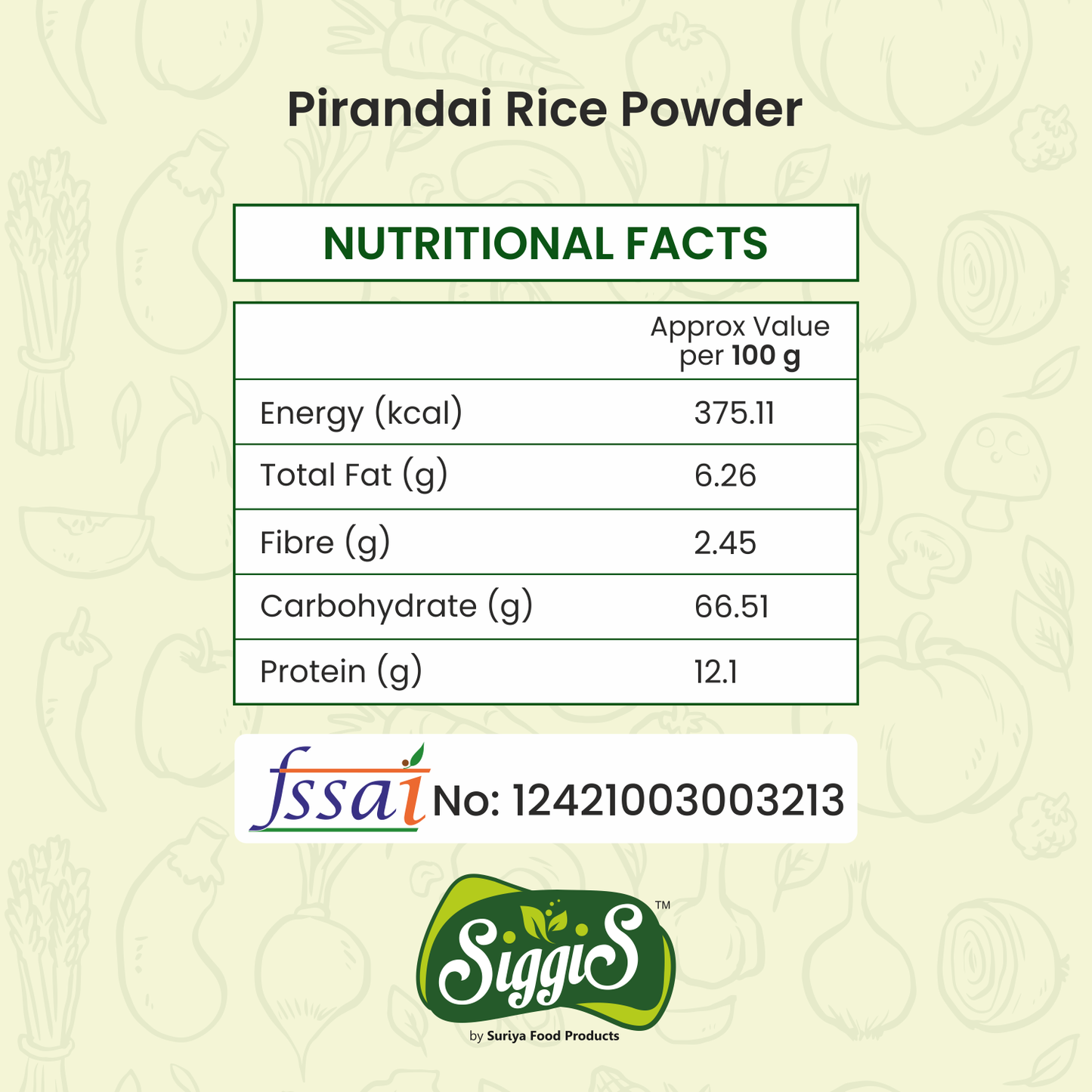 Pirandai Rice Powder