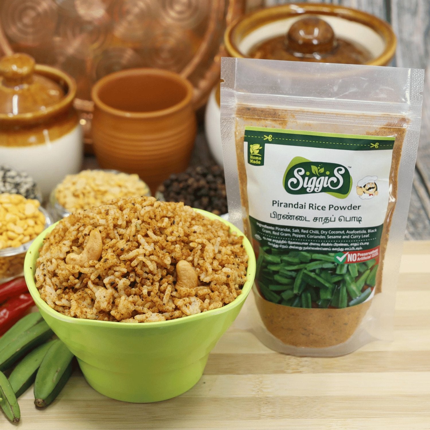 SiggiS - Pirandai Rice Powder | பிரண்டை சாதப் பொடி | लहसुन दाल चावल ...