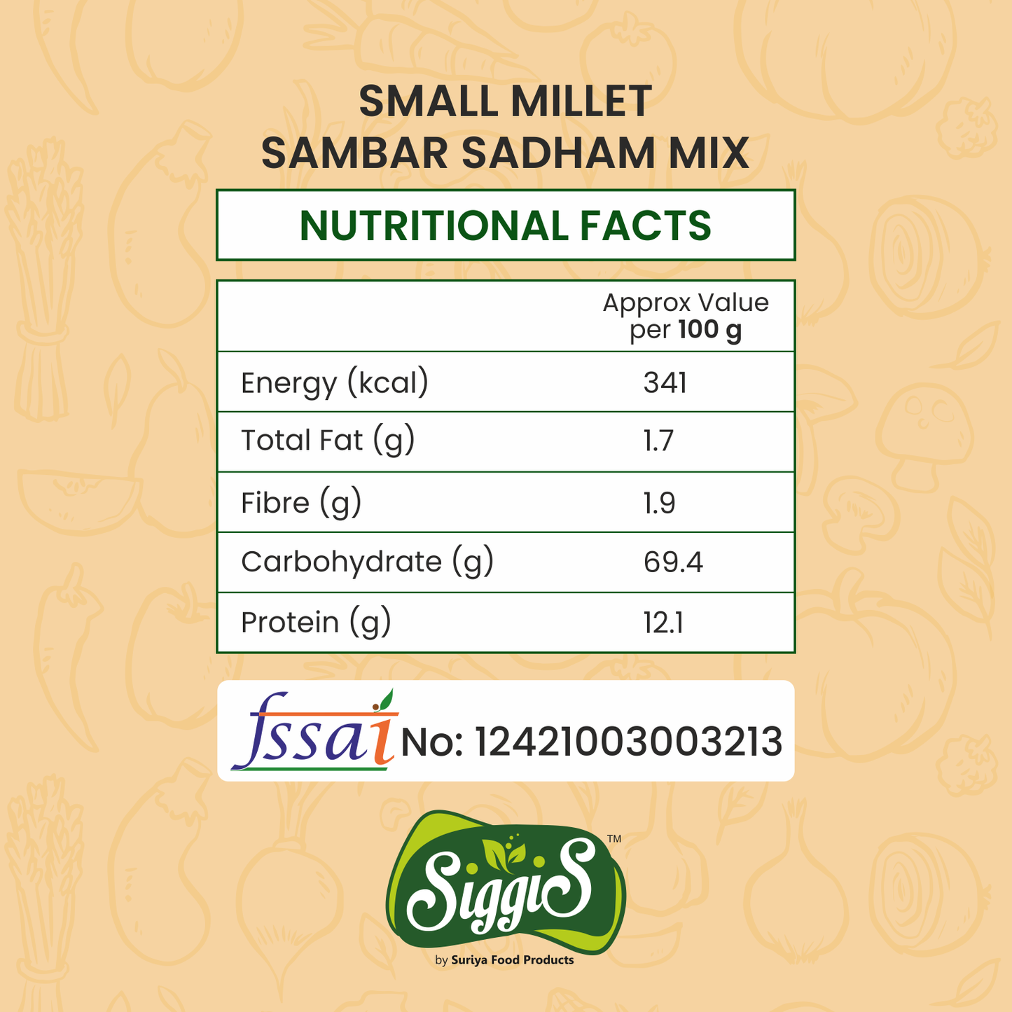 Small Millet Sambar Sadham Mix